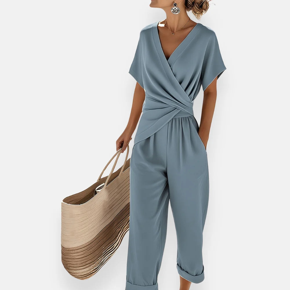 Clara - Draped Knot Jumpsuit