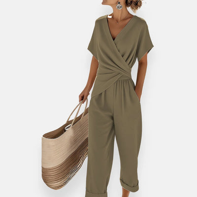 Clara - Draped Knot Jumpsuit