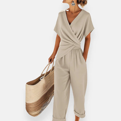 Clara - Draped Knot Jumpsuit