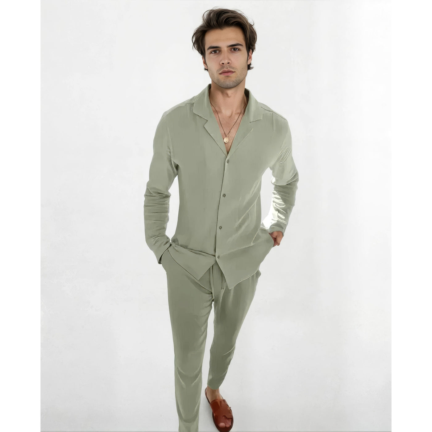 Men's Summer Linen Set