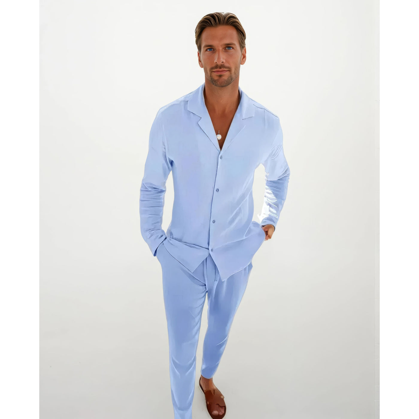 Men's Summer Linen Set