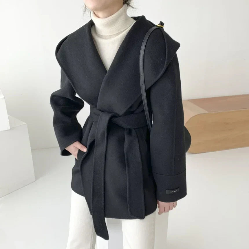 Aryna - Wool Coat with Hood