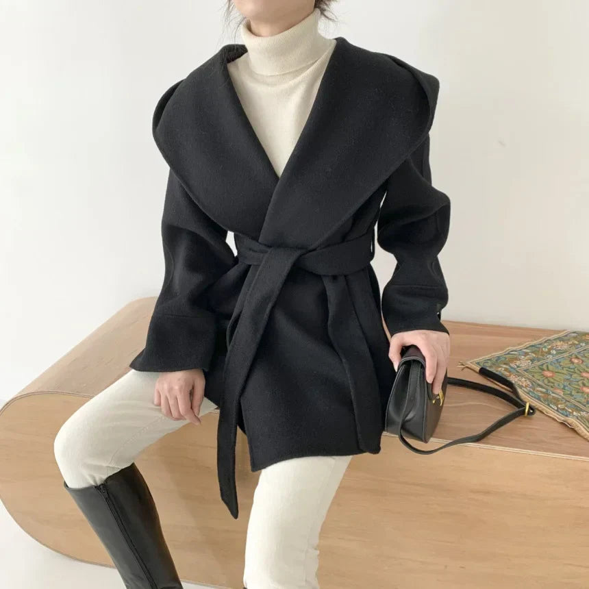 Aryna - Wool Coat with Hood