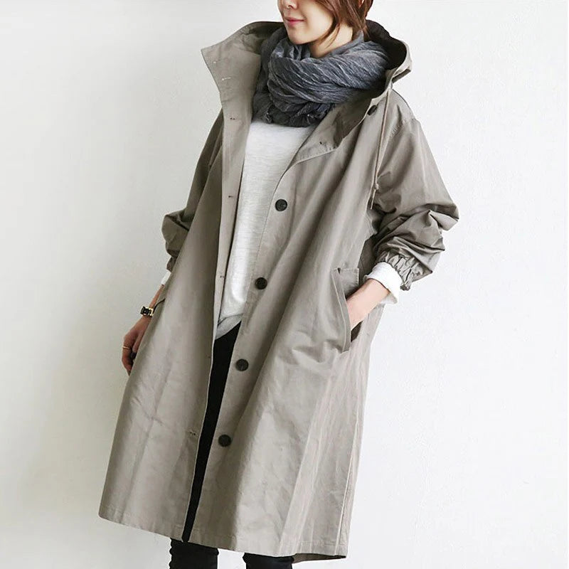 Evelyn - Elegant Waterproof Trench Coat